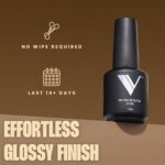 V Beauty No Wipe Top Coat: Durable, Glossy Gel Polish - Image 3