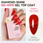 Makartt Gel Top Coat: 2 x 15ml Diamond-Shine No Wipe Polish - Image 3