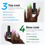Professional 4PCS Nail Dehydrator, Primer, Gel Base & Top Coat Set - Image 3