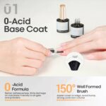 Modelones 2 PCS Clear Top & Base Coat Set for DIY Manicure - Image 3