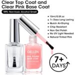 GELLEN Clear Nail Polish: Strengthening Base & Top Coat - Image 2