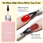Makartt Gel Top and Base Coat Set: No Wipe Glossy Finish - Image 3