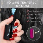 VENALISA 15ML No Wipe Top Coat - Scratch-Resistant, Glossy Finish - Image 2