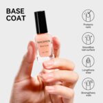 Vegan Sheer Nude Base & Clear Top Coat Nail Polish - Image 2