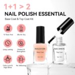 Vegan Sheer Nude Base & Clear Top Coat Nail Polish - Image 4