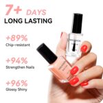 Vegan Sheer Nude Base & Clear Top Coat Nail Polish - Image 7