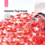 Heart-Shaped Glitter Top Coat Gel for Sparkling Nails - Image 2
