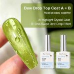 Crystal Clear 3D Water Drop Gel Top Coat Set for Glossy Nails - Image 3