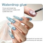 Crystal Clear 3D Water Drop Gel Top Coat Set for Glossy Nails - Image 5