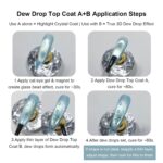 Crystal Clear 3D Water Drop Gel Top Coat Set for Glossy Nails - Image 6