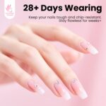 Pink Lavender Violets Rubber Base & Top Coat Set for Nail Care - Image 4