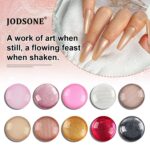 JODSONE 10-Color Gel Nail Polish Set with Base/Top Coat - Image 2
