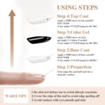 SHOYUM 2 Pc No Wipe Gel Set: Shine, Soak Off, Manicure Gifts - Image 6