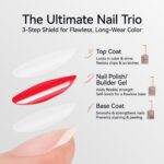 Long-Lasting Clear Rubber Base Coat for Strengthening Nails - Image 4