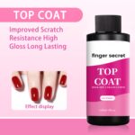 120ml Quick-Dry Top Coat for Gel Nails, DIY or Salon. - Image 2