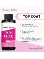 120ml Quick-Dry Top Coat for Gel Nails, DIY or Salon. - Image 3
