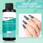 Glossy Top Coat Gel Polish for DIY Nail Art, 240ml - Image 3