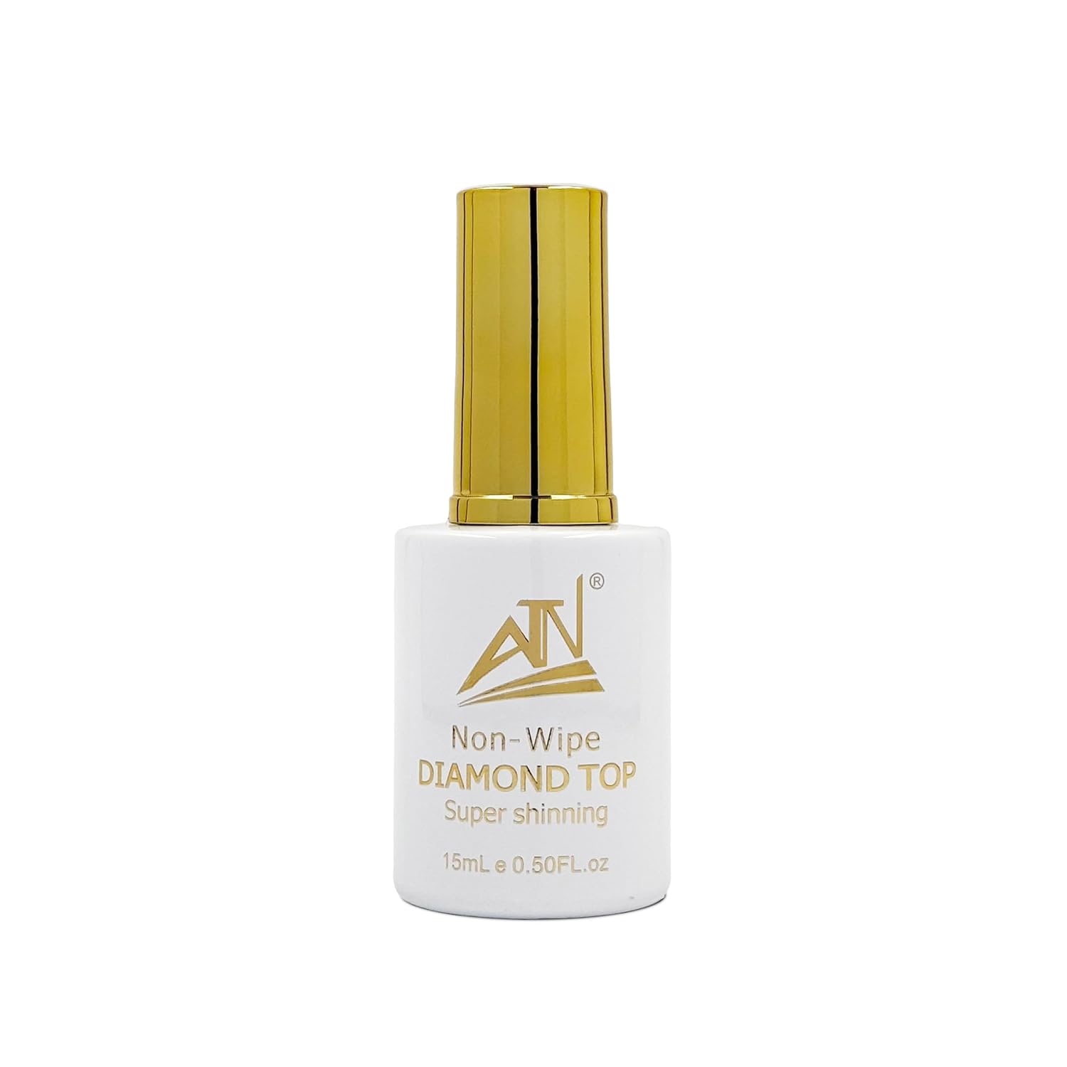 ATN Nail Diamond Top Coat – No Wipe, Mirror Shine, ATN Nail NEW Diamond Top Coat 15ml – No Wipe Gel Top for Mirror Shine & Long-Lasting Nails, LED/UV Curing, Professional Finish