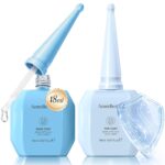 AZUREBEAUTY 18ml Gel Base and Top Coat Set – No Wipe High Gloss Soak Off UV/LED Nail Polish, Long-Lasting Clear Gel for Smooth Shiny Manicure