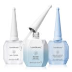 AZUREBEAUTY Nail Primer and Dehydrator with Builder Nail Gel Set, Acid Free Primer Dehydrator for Acrylic and Gel Nail Polish, Clear Builder for Strengthener Thickening Apex Building, LED Lamp Cured