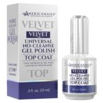Americanails Gel Polish Top Coat - Velvet Finish, (0.5 oz), Original Dual Cure Formula for Maximum Adhesion, Long Lasting, Soak Off UV LED Fast Drying Gel Nail Lacquer