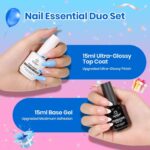 Beetles 2Pcs Gel Base & Top Coat Set for Glossy Nails - Image 2
