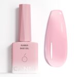 CANNI Rubber Base Gel – 9ml Soft Pink Base Coat Gel, Natural Cover Strengthening for Weak Nails, Soak Off UV LED for DIY Salon Manicure