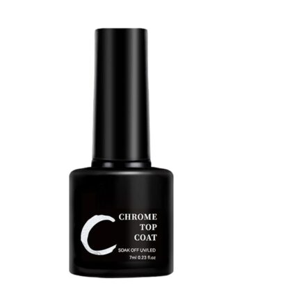 Chrome Powder Top Coat,7ml Soak Off UV Lamp Manicure Gel - Top Coat - for Women Girls Professionals Home Salon Art Design