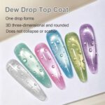 Crystal Clear 3D Water Drop Gel Top Coat Set for Glossy Nails - Image 2