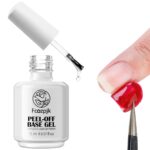 Fcozpjk Peel Off Gel Base Coat, 15ML Clear Peelable Base Coat for Gel Nail Polish Easy Removal without Damage Soak Off UV/LED Curing Press On Tips Glue Nail Art Beginner Home Manicure DIY