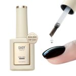GAOY Builder Top Coat Gel, 16ml No Wipe Clear Rubber Top Coat for Gel Nail Polish, High Gloss Apex Building for Long Lasting UV Light Cure Nail Art