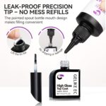 Gelike EC Base Gel & Top Coat Set: 2x100ml HEMA-Free Refills for Nail Techs - Image 2
