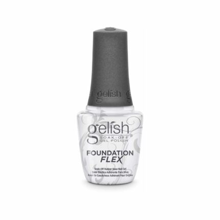 Gelish Foundation Flex – Flexible Base Coat for Nails, Ridge Filling, & Perfect Protection, Soak-Off Rubber Base Gel Nail Kit for Long-Lasting Nail Strength and Flexibility