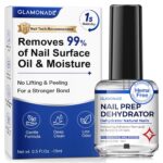 Glamonade Anti-Lifting Nail Prep Dehydrator: Acid-Free Dehydrate for Acrylic Nails and Gel Nail Polish | 15ml Fast Dry Hema-Free Primer Bonder Supplies