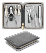 MR.GREEN 8-in-1 Manicure Set– Professional German Stainless Steel Nail Care Kit with Splash-Proof Nail Clippers, Toenail Clippers, Cuticle Tools, Travel Grooming Kit for Men & Women with Leather Case