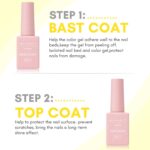 Makartt Gel Top and Base Coat Set: No Wipe Glossy Finish - Image 2