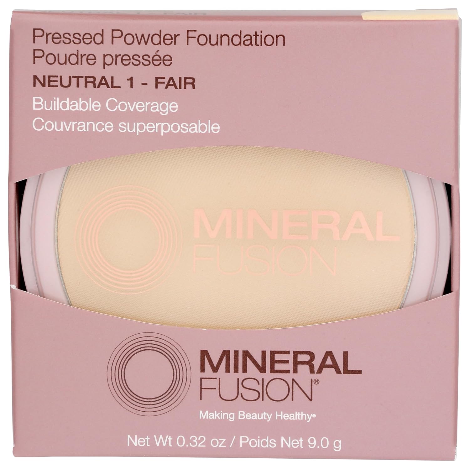 Mineral Fusion Pressed Base Neutral 1, 0.32 oz Makeup Mineral Fusion, Pressed Base Neutral 1, 0.32 Ounce