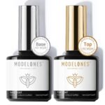 modelones Top Coat Base Coat, 2 PCS Clear High Glossy No Wipe Long Lasting Soak Off Home Salon DIY Manicure Gift for Women
