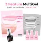 Modelones Builder Nail Gel: 15 ML Ultra Glossy Pink Top Coat - Image 2