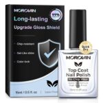 Morovan Top Coat Nail Polish: 14 Day Long Lasting Chip Resistant Quick Dry Top Coat, High Gloss Gel-Like Shine Anti-Stain Clear Nail Polish, 60s Fast Air Dry, Salon Quality For Women, 0.5 fl oz