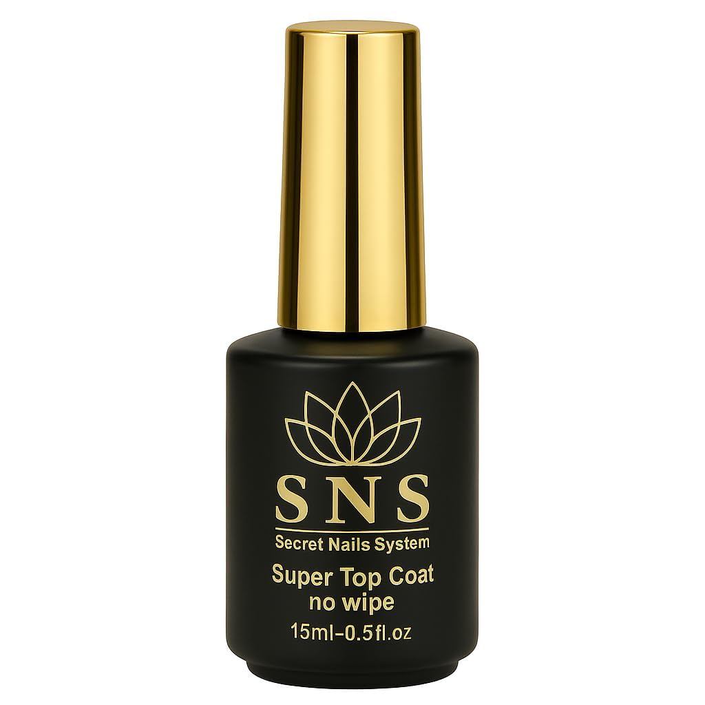 No Wipe Gel Top Coat – High Gloss, Long-Lasting Finish Top Coat Gel Polish 0.5 fl oz – No Wipe, High Gloss Clear Finish, Long-Lasting UV/LED Soak Off Gel, Nail Art Sealant for Gel Polish & Acrylic Nails, Strong Adhesion