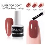 No Wipe Gel Top Coat - Super Shine & Scratch-Resistant. Non Yellowing. Universal Hema/TPO-free 15m /0.5 fl oz Strong & Healthy Nail System