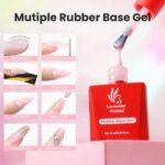 Pink Lavender Violets Rubber Base & Top Coat Set for Nail Care - Image 2