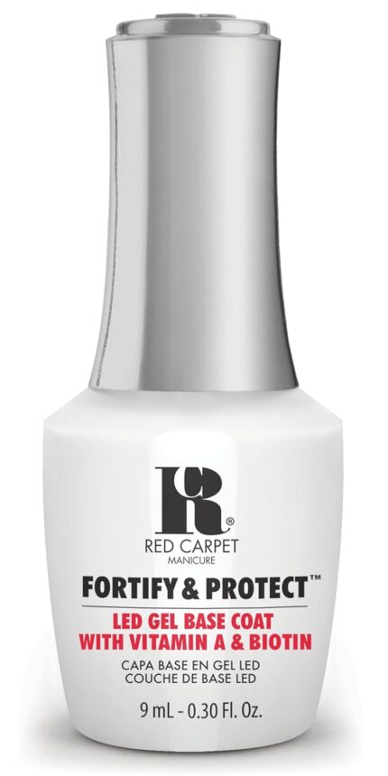 RC Red Carpet Manicure Fortify & Protect LED Gel Base Coat, 9ml