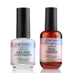 Sutokaka Nail Prep Dehydrator and Primer Set - 2pcs 15ml Acid Free No Burn Fast Air Dry Natural Nail Dehydrator and Superior Bonding Primer for Acrylic Powder