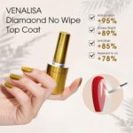 VENALISA No Wipe Gel Top Coat - High Gloss, Long-Lasting Finish - Image 4