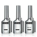 Vishine 3Pcs 16ml Gel Top Coat & Base Coat Set, Matte & Shiny Finish, Long Lasting, Compatible with All Brands, Suitable for Natural & Artificial Nails